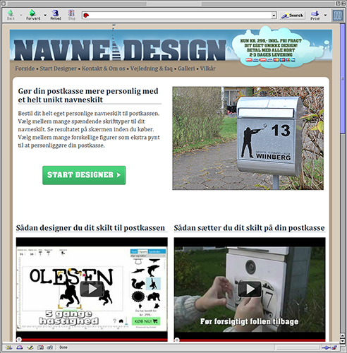Design selv skilt til postkassen