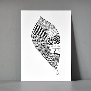 A5-postkort_zendoodle_leaf